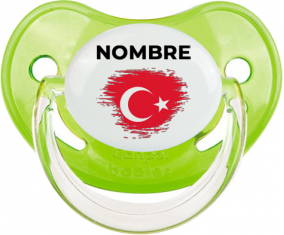 Bandera del efecto cepillo de Turquía con nombre: Chupete fisiológica