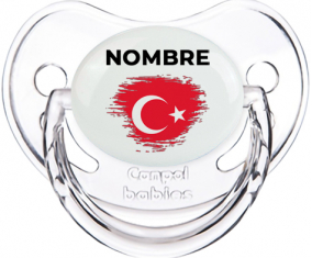 Bandera del efecto cepillo de Turquía con nombre: Chupete fisiológica