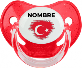 Bandera del efecto cepillo de Turquía con nombre: Chupete fisiológica