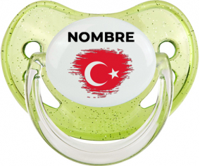 Bandera del efecto cepillo de Turquía con nombre: Chupete fisiológica