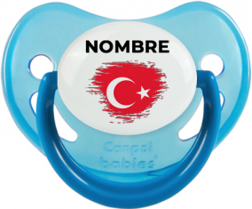 Bandera del efecto cepillo de Turquía con nombre: Chupete fisiológica
