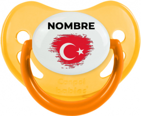 Bandera del efecto cepillo de Turquía con nombre: Chupete fisiológica