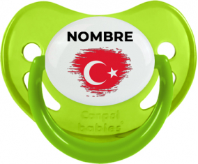 Bandera del efecto cepillo de Turquía con nombre: Chupete fisiológica