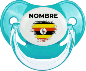 Bandera del efecto pincel de Uganda con nombre: Chupete fisiológica personnalisée