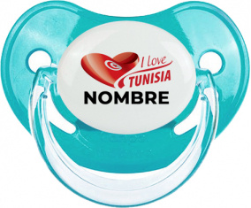 I love Tunisia diseño 3 con nombre : Chupete Fisiológico personnalisée