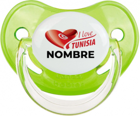 I love Tunisia diseño 3 con nombre : Chupete Fisiológico