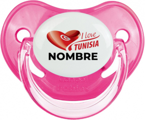 I love Tunisia diseño 3 con nombre : Chupete Fisiológico