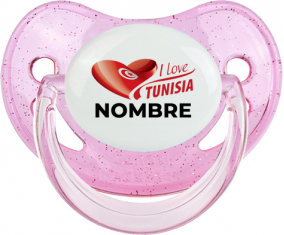 I love Tunisia diseño 3 con nombre : Chupete Fisiológico