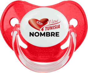 I love Tunisia diseño 3 con nombre : Chupete Fisiológico