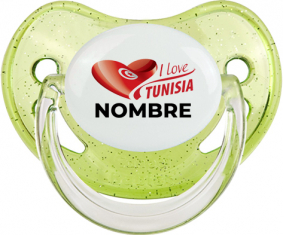 I love Tunisia diseño 3 con nombre : Chupete Fisiológico