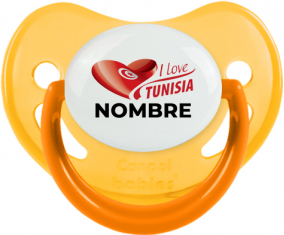 I love Tunisia diseño 3 con nombre : Chupete Fisiológico