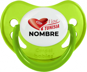 I love Tunisia diseño 3 con nombre : Chupete Fisiológico