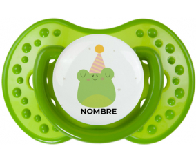 Birthday Frog - nombre: Chupete lovi dynamic personnalisée