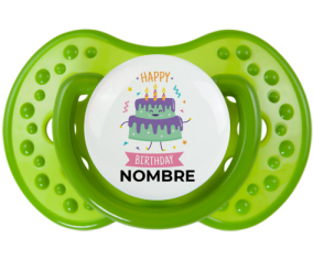 Pastel de cumpleaños - nombre: Chupete Lovi dynamic personnalisée