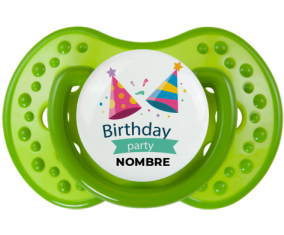 Estilo de fiesta de cumpleaños 1 - nombre: Chupete lovi dynamic personnalisée