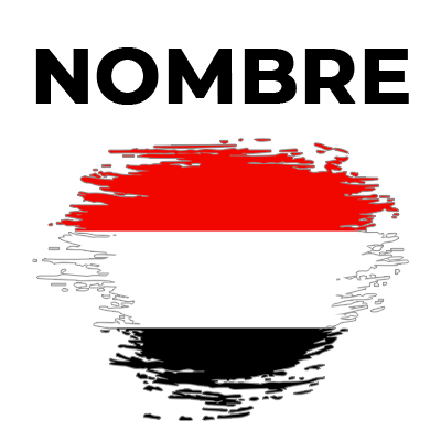 Bandera del efecto cepillo de Yemen, perfecta para personalizar los accesorios de tu bebé. Ideal para chupetes y bodis.