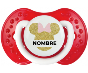 Disney Minnie Golden Ears Nudo rosa con nombre: Chupete lovi dynamic