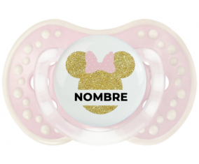 Disney Minnie Golden Ears Nudo rosa con nombre: Chupete lovi dynamic