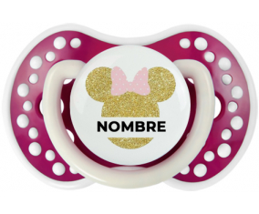 Disney Minnie Golden Ears Nudo rosa con nombre: Chupete lovi dynamic