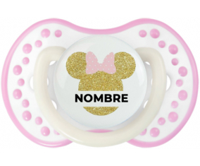 Disney Minnie Golden Ears Nudo rosa con nombre: Chupete lovi dynamic