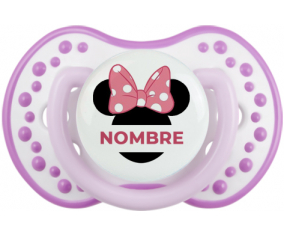 Disney Minnie Orejas Negras Nudo rosa con nombre: Chupete lovi dynamic