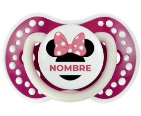 Disney Minnie Orejas Negras Nudo rosa con nombre: Chupete lovi dynamic