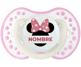 Disney Minnie Orejas Negras Nudo rosa con nombre: Chupete lovi dynamic