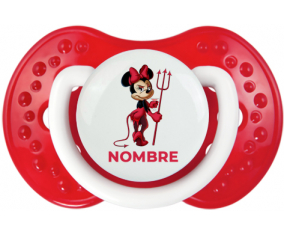 Disney Devil Minnie Orejas Negras Nudo rosa con nombre: Chupete lovi dynamic