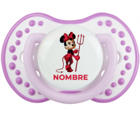 Disney Devil Minnie Orejas Negras Nudo rosa con nombre: Chupete lovi dynamic