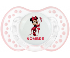 Disney Devil Minnie Orejas Negras Nudo rosa con nombre: Chupete lovi dynamic