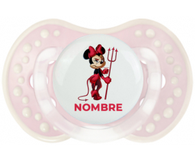 Disney Devil Minnie Orejas Negras Nudo rosa con nombre: Chupete lovi dynamic