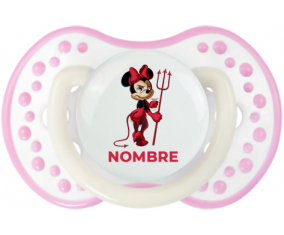 Disney Devil Minnie Orejas Negras Nudo rosa con nombre: Chupete lovi dynamic