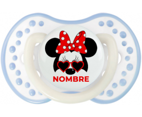 Disney Minnie Knot rojo polka puntos bisel rojo blanco con nombre: Chupete lovi dynamic