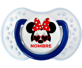 Disney Minnie Knot rojo polka puntos bisel rojo blanco con nombre: Chupete lovi dynamic