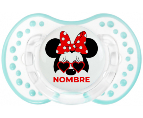 Disney Minnie Knot rojo polka puntos bisel rojo blanco con nombre: Chupete lovi dynamic