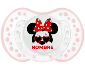 Disney Minnie Knot rojo polka puntos bisel rojo blanco con nombre: Chupete lovi dynamic