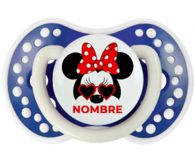 Disney Minnie Knot rojo polka puntos bisel rojo blanco con nombre: Chupete lovi dynamic