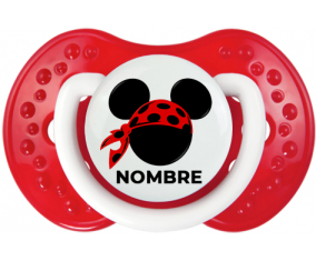 Disney Mickey rojo pirata bufanda lunares negros con nombre: Chupete lovi dynamic