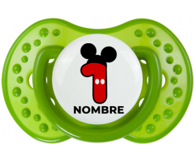 Disney Mickey Número 1 con nombre: Chupete lovi dynamic personnalisée