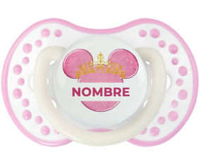 Disney Minnie calabacín dorado rosa con nombre: Chupete lovi dynamic