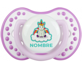Unicornio con alas en la nube con nombre: Chupete lovi dynamic