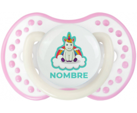 Unicornio con alas en la nube con nombre: Chupete lovi dynamic