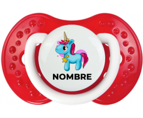 Unicornio azul rosa con nombre: Chupete lovi dynamic