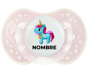 Unicornio azul rosa con nombre: Chupete lovi dynamic