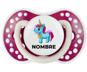 Unicornio azul rosa con nombre: Chupete lovi dynamic