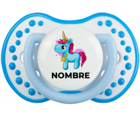 Unicornio azul rosa con nombre: Chupete lovi dynamic