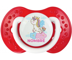 Unicornio con corona en la nube con nombre: Chupete lovi dynamic