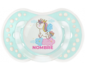Unicornio con corona en la nube con nombre: Chupete lovi dynamic