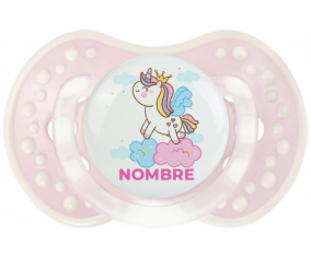 Unicornio con corona en la nube con nombre: Chupete lovi dynamic