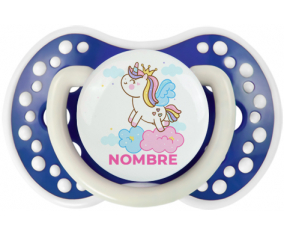 Unicornio con corona en la nube con nombre: Chupete lovi dynamic